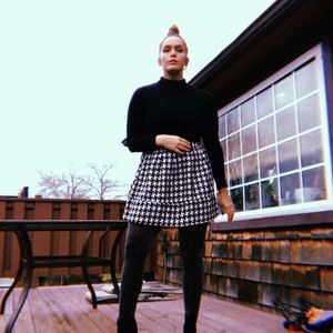 Houndstooth Skater Skirt